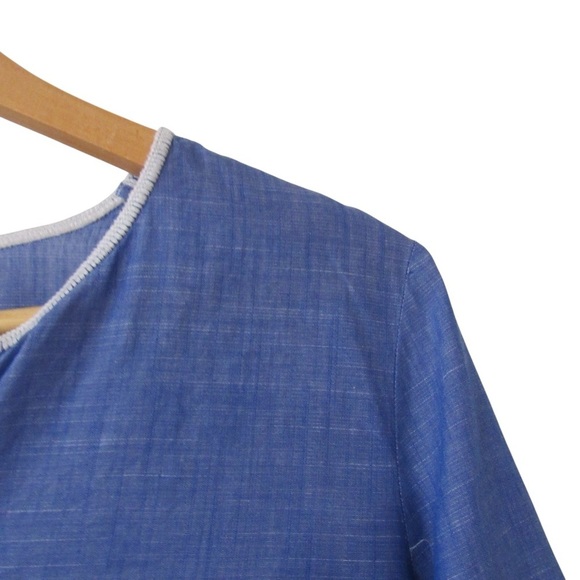 Lilly Pulitzer Amelia Island Flounce Sleeve Tunic Top XS Blue Preppy Nautical - Picture 4 of 10